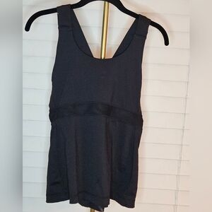 Lululemon Fast As Light 2-In-1 Tank - Black Mesh Built-In Bra